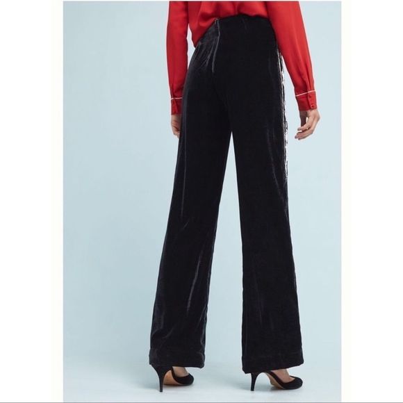 Anthropologie Raga Maddy Velvet Wide-Leg Pants - Picture 4 of 7